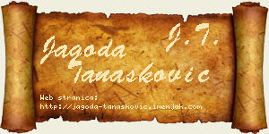 Jagoda Tanasković vizit kartica